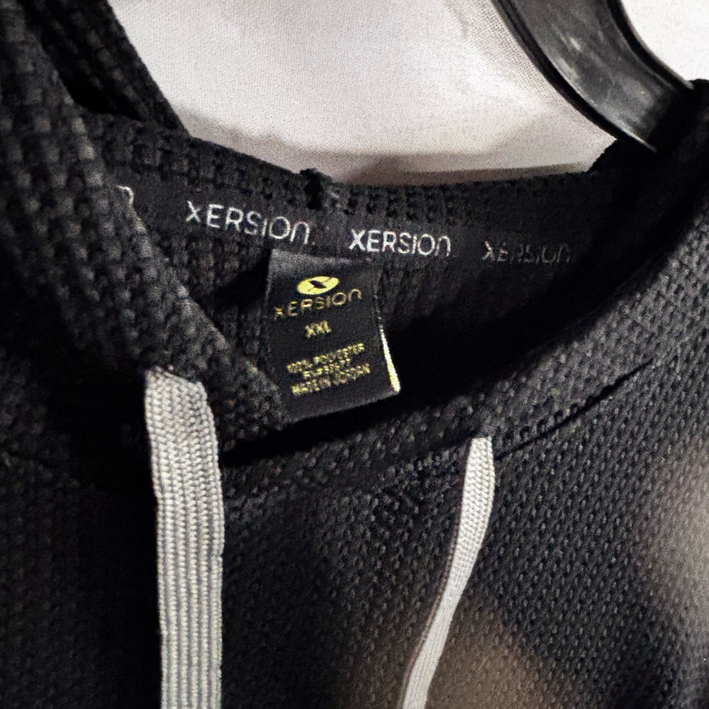 Xersion‎ Charcoal Hoodie with White Drawstrings